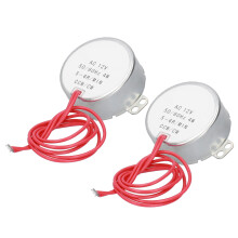 2Pcs AC Synchronous Micro Motors 12V, 5-6 R/MIN, Aluminum Brass