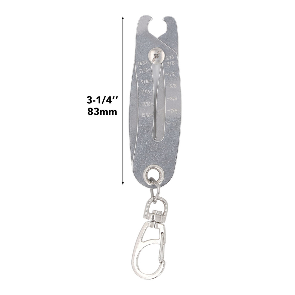 Dual Thread Gauge Keychain Ti Steel Metric
