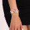 Baroque Pearl Stretch Bracelet with Silver Bow Charm 3