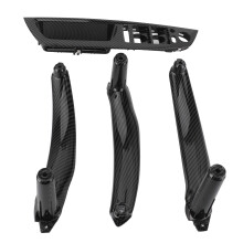 Carbon Fiber Style Interior Door Handle Trim for X5 X6 E70 E71 2007-2013