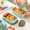 Bento Box Multi-Layer Portable Lunch Organizer Microwaveable Lunch Box Blue 6