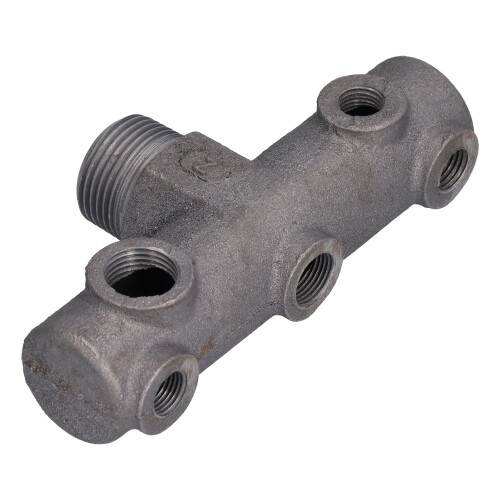 Air Compressor Switch Bracket 6-Way Valve Connector Holder Cast Iron
