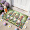 AuroraX Black Door Mat Front Entry Easter Bunny Design 4