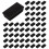 Plastic Rectangle Tube Inserts End Blanking Cap 25x50mm 200 Pcs Black 1