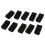 Plastic Rectangle Tube Inserts End Blanking Cap 25x50mm 200 Pcs Black 5