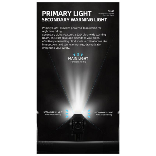 CL350 Daytime Running Lights Bike Front Lamp Hanging Version Cycling Flashlight Emergency Bicycle Headlight Light
