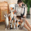 Plush Standing Cat Doll Beige-Brown 9.85 In 4