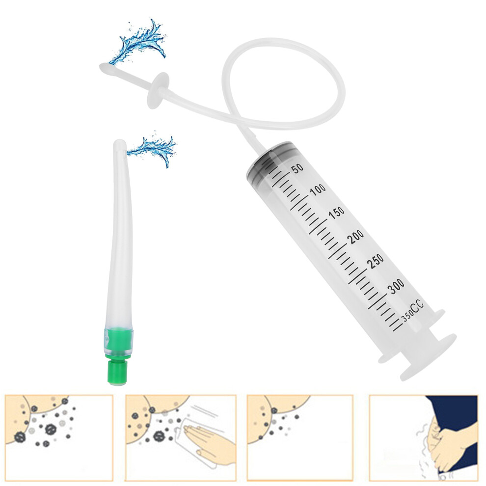 350ML Enema Syringe with Silicone Cover for Vaginal & Anal Cleaning