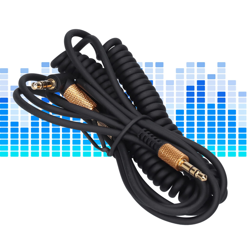 Male To Male 3.5Mm Aux Coiled Cable 1.3M To 2.1M Audio Spring Cord 5001382523489