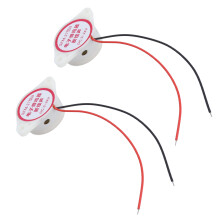 5Pcs 12V ABS Piezo Buzzer Alarm Set SFM‑27B White 80dB Active