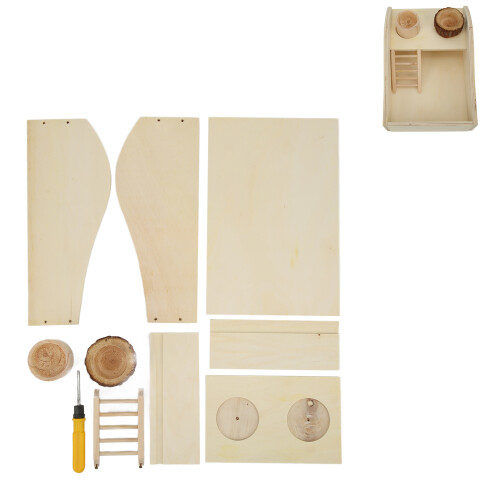 Small Wooden Hamster Sand Bath Box for Digging & Playing 1