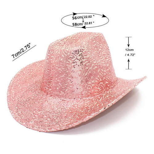Sparkly Sequin Cowboy Hat – Standard Fit, 1 Pack 2
