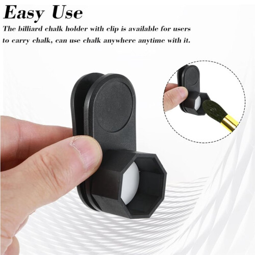 Achteckiger Billardkreidehalter mit Magnetischem Gürtelclip, Tragbar