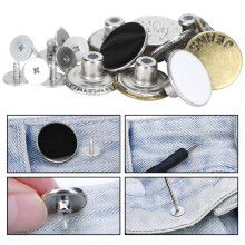 Jeans Button Fixing Kit NailFree No Sewing Adjustable Waistline Craft Supplies