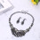 Halloween Skeleton Hand Skull Necklace Earrings Set 6