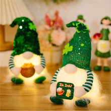 St. Patrick's Day Gnome Plush 16 inch Green Leprechaun
