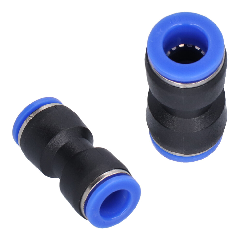 50Pcs Straight Pneumatic Connectors For Pu-10 Air Tube, Stainless Steel 7901391573896