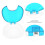 Light Blue Portable Denture Box 100ml Plastic Storage for False Teeth 11