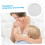 QZS White Breast Pads Reusable 6-Layer Absorbent 3.9x3.9 5