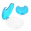 Light Blue Portable Denture Box 100ml Plastic Storage for False Teeth 15