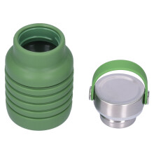 500ml Collapsible Silicone Water Bottle 21.3x7cm Portable Travel Cup