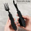 Bottle Opener Three-in-One Multi-Tool Camping Folding Comfortable Grip Hook Design Stainless Steel Folding Spoon Fork 6