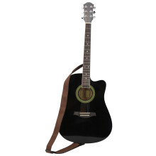Baumwolliges verstellbares Gitarrengurtband mit Celluloid-Plektrum, Braun, 5 cm breit
