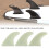 Surfbrettfinnen 3er Set PVC Gelb 3