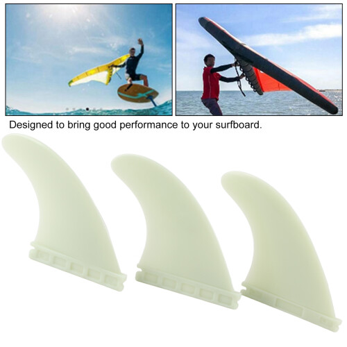 Finnen Set Surfbrett PVC Gelb 3 Stück 1