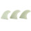 Surfbrettfinnen 3er Set PVC Gelb 19