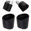 Rubber Ladder Foot Cover Black 4 Pcs 8