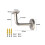 Handrail Bracket Railing Wall Support Handrail Railing Mop Pole with Screws B 2