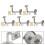 Handrail Bracket Railing Wall Support Handrail Railing Mop Pole with Screws B 4