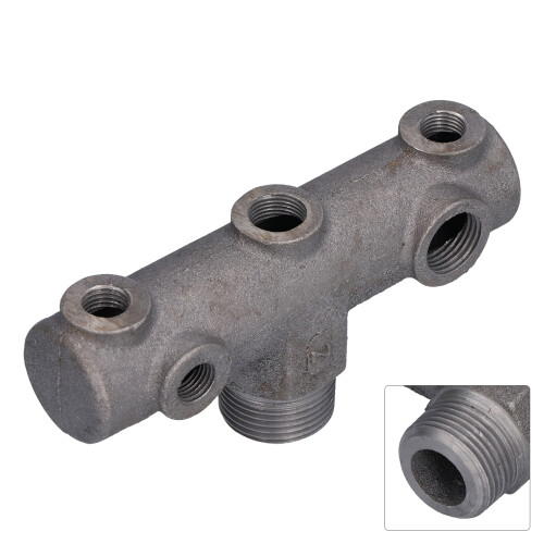 Air Compressor Switch Bracket 6-Way Valve Connector Holder Cast Iron 2