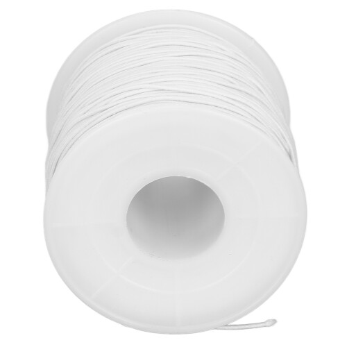 Elastischer Polyesterfaden Weiß 100m für Schmuck & Basteln 2