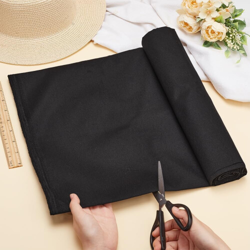 Waterproof Canvas Fabric Black 60x55 Inch 2