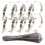 30Pcs Stainless Steel Cable Ties Heat Resistant Silver 4