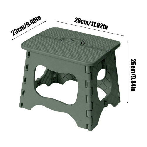 Scaun pliabil din plastic verde, 24,5x23,5x30 cm 2