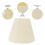 1Pc Yellow Bedside Table Lamp Shade Easy Install Cloth Cover 3