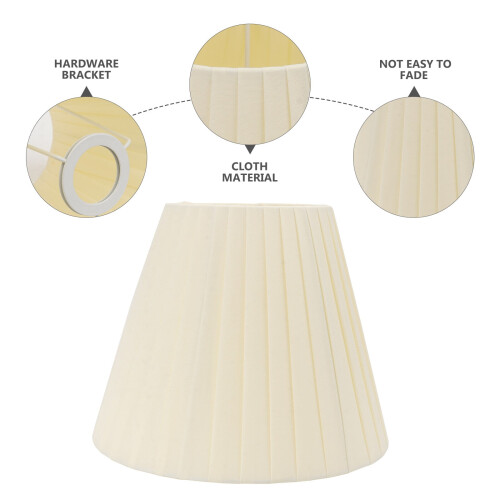 1Pc Yellow Bedside Table Lamp Shade Easy Install Cloth Cover 2