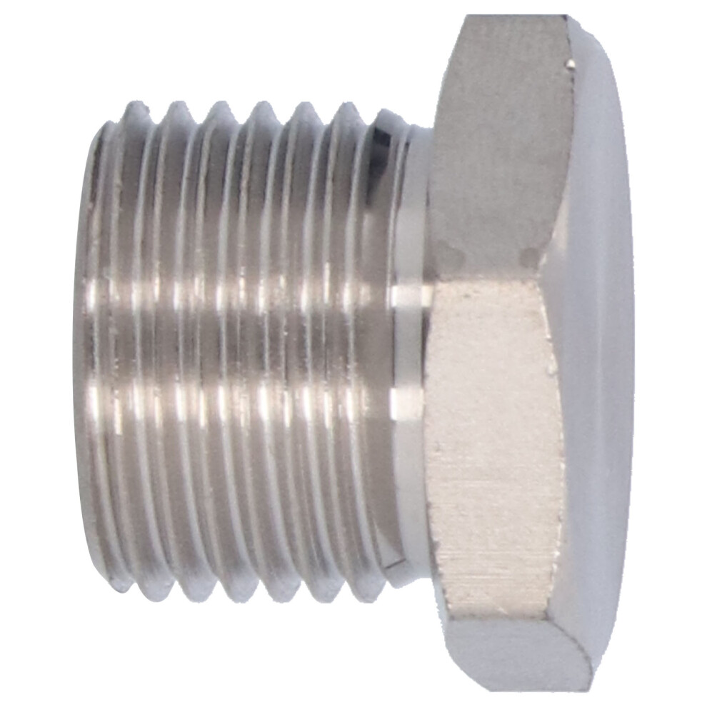 M18x1.5 O2 Oxygen Sensor Hex Plug Iron Nickel Electroplate Silver 8771391577564
