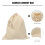 Foldable Drawstring Laundry Bag Canvas Beige Heavy Duty Organizer for Travel Use 3