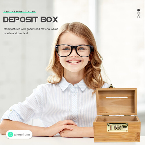 Stackable Money Box Retro Style Lockable Storage Box 14.5 x 2
