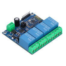 4 Channel Bluetooth Relay Module DC12V with Indicator Light, 63x63mm