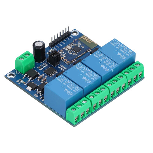 4 Channel Bluetooth Relay Module DC12V with Indicator Light, 63x63mm