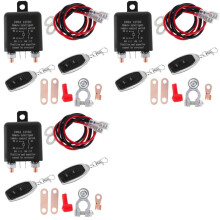 3X Interruptor de Batería de 12 V y 200 A, Interruptor de Desconexión de Batería con Control Remoto, Interruptor Antirrobo para Coche y