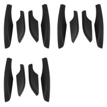 12PCS Black ABS Car Roof Luggage Rack Rail End Cover Shell Protector Fit for Fortuner 2004-2014