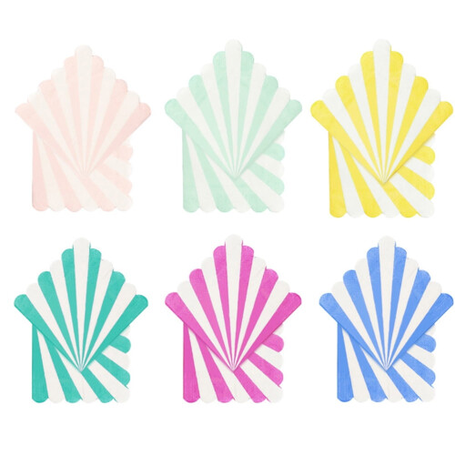 16-Pack Yellow Cartoon Stripe Disposable Napkins 1