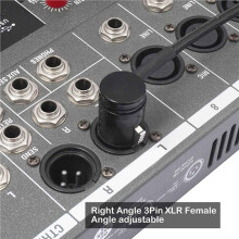 6x Adattatore per Microfono XLR Compatto Maschio e Femmina Regolabile A 90 Ad Angolo Retto, Connettore per Saldatura XLR A 3 Pin, Estremità XLR A 3