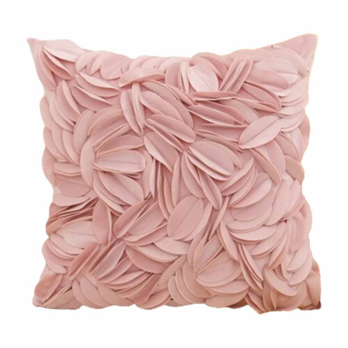 Scandinavian Leaf Pillow Cover – Polyester-Cotton, 45x45cm 1